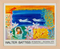 Walter Battiss; Walter Battiss Comprehensive Exhibition, Pretoria Art Museum, poster