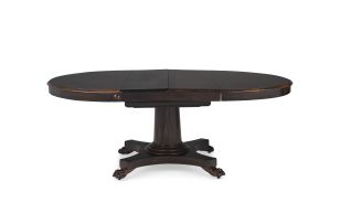 A Victorian rosewood oval extending table