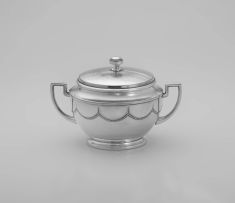 A WMF Art Nouveau silver-plate covered sugar bowl, early 20th century
