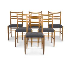 A set of six Swedish beechwood ‘Gracell’ chairs, Yngve Ekström for Gemla, 1950s