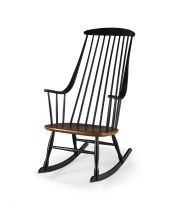A Swedish ebonized ‘Grandessa’ rocking chair, 1960s