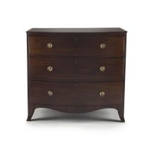 A Victorian mahogany bowfronted chest of drawers