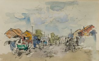 Gregoire Boonzaier; Street Scene