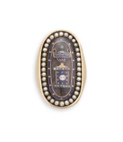 Georgian gold and enamel mourning ring, late 18th century and later