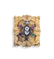 19th century 'Regard' gold brooch