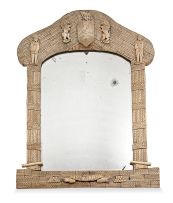 A French Napoleonic Prisoner-of-War bone commemorative 'TRAFALGAR' mirror