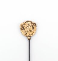 French Art Nouveau gold-filled hat pin