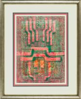 Bettie Cilliers-Barnard; Abstract in Red and Green
