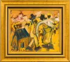 Frans Claerhout; Men Carrying a Goose