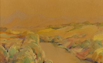 Walter Battiss; Landscape with Stream