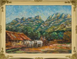 Stefan Ampenberger; Landscape with Donkey Cart