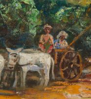 Stefan Ampenberger; Landscape with Donkey Cart