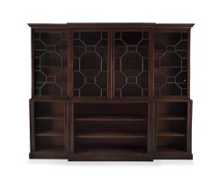George III mahogany breakfront bookcase