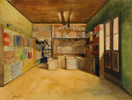 Jacob Hendrik Pierneef; Lodewijk de Jager & Co. Tobacconist Shop; three