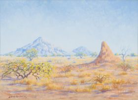 Johannes Blatt; Landscape with Termite Mount