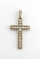 Edwardian diamond-set Latin cross