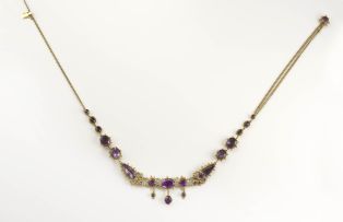 Amethyst necklace, 19th century