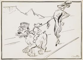 Victor Archipovich Ivanoff; Cartoons of 1955 British Lions Rugby Tour to South Africa and South African Cricket Tour to England, eight