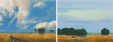Christopher Haskins; Landscape with Road; Landscape with River