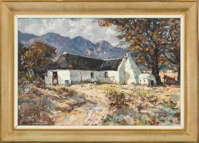 Don (Donald James) Madge; Farm House at the Foot of a Mountain