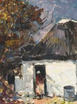 Don (Donald James) Madge; Farm House at the Foot of a Mountain