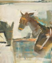 Sidney Goldblatt; Cityscape with Donkeys