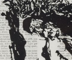 William Kentridge; Untitled (Bacchus and Venus Figures from 'Triumphs and Laments')