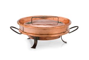 A Cape copper tart pan and cover, 19th century