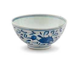 A Japanese blue and white Arita VOC bowl, late 17th century