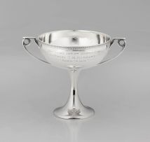 A George V silver two-handled pedestal trophy, Henry Williamson Ltd, Birmingham, 1921