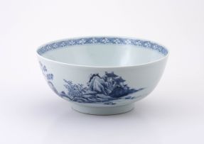 A Chinese blue and white 'Nanking Cargo' bowl, Qianlong period (1735-1796)