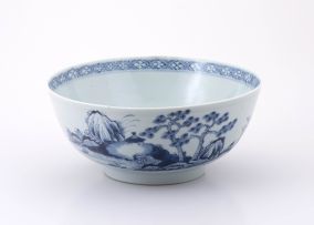 A Chinese blue and white 'Nanking Cargo' bowl, Qianlong period (1735-1796)