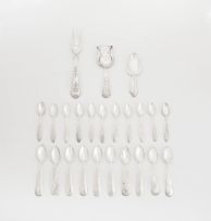 A miscellaneous group of Dutch silver spoons, 19th century, .833 standard