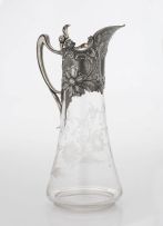 A silver-plate mounted claret jug