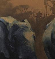 Keith Joubert; Mount Kilimanjaro with Elephants