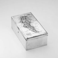 A WMF silver-plated jewellery box, retailed by The CT Glasspoole Co Cape Town, post 1909