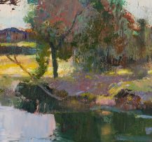 Errol Boyley; River Scene with Trees