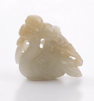 A Chinese jade carving of a swan, 20th century