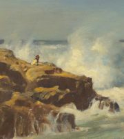 Walter Gilbert Wiles; Coastal Scene