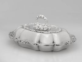 A silver-plated entrée dish and cover, 20th century