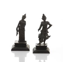 Two Thai bronze figures, 20th century