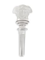 A Rosenthal Versace 'Medusa' frosted and clear decanter stopper, modern