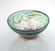 A Shirley Cloete glass bowl, 1979