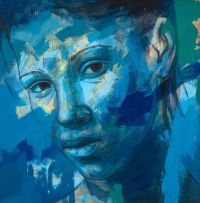Lionel Smit; Portrait in Blue