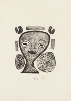 Fulai (Flai) Shipipa; Portrait with Abstract Shapes