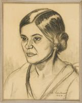 Maggie Laubser; Portrait of a Woman