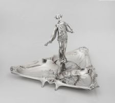 A WMF figural silver-plated fruit dish