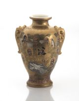 A Japanese Satsuma vase, late Meiji period (1868-1912)