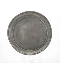 A Chinese Kut Hing pewter Swatow tray, Qing Dynasty, late 19th century