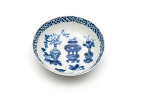 A Chinese Export blue and white saucer dish, Qing Dynasty, early 19th century